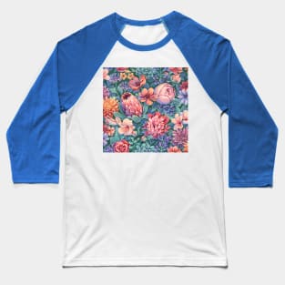 Summer Flowers Baseball T-Shirt